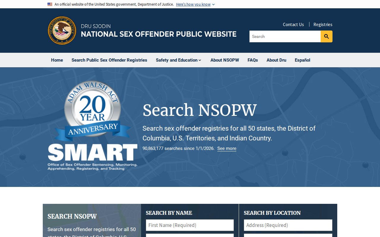 National registry search supplement for York County sex offender records